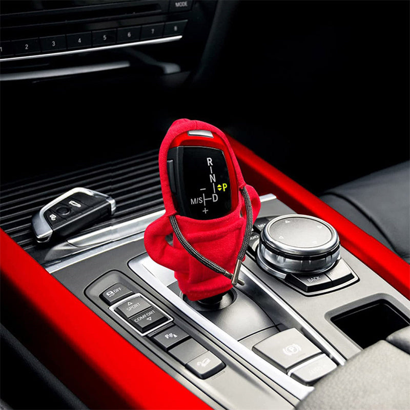 Cute Cotton Hoodie Gear Shift Cover – Adjustable & Stylish Knob Accessory