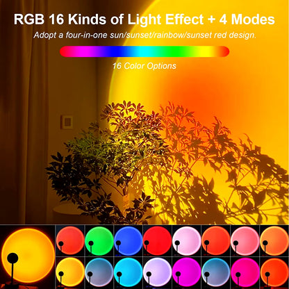 Smart APP Remote Control Color Sunset Light